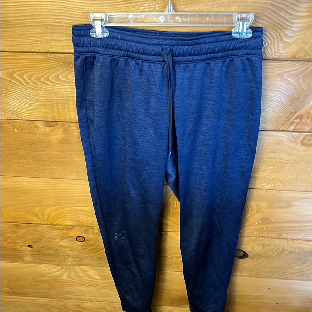 Under Armour Dark Blue Sweatpants women’s large drawstring joggers athleisure
